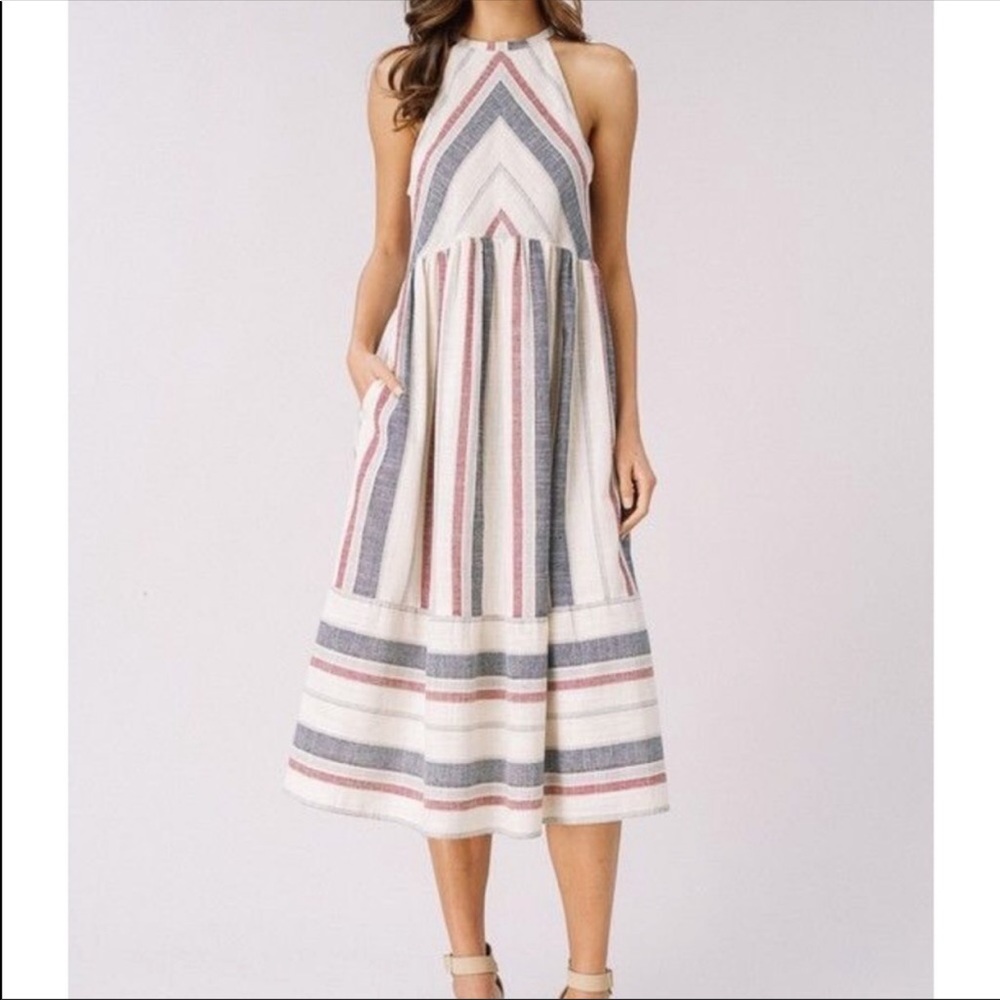 Listicle Multi-Colored Maxi Dress Sz MED EUC - Picture 6 of 6